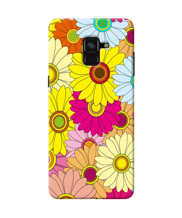 Abstract Colorful Flowers Samsung A8 Plus Back Cover