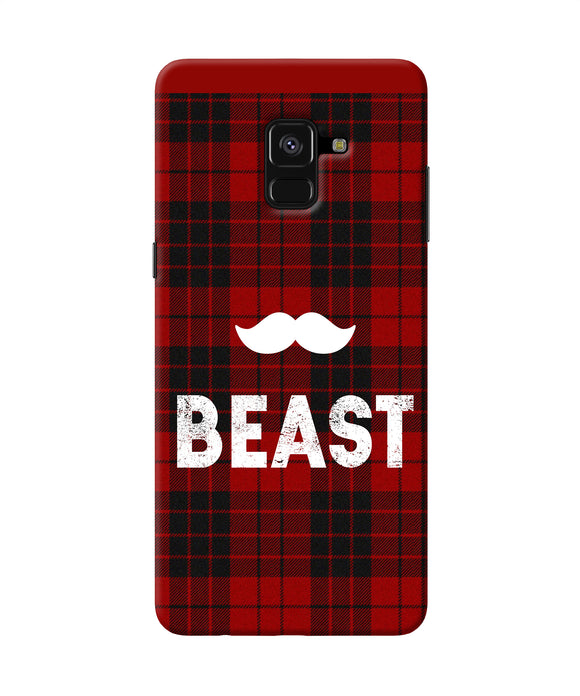 Beast Red Square Samsung A8 Plus Back Cover