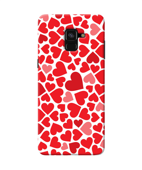 Red Heart Canvas Print Samsung A8 Plus Back Cover