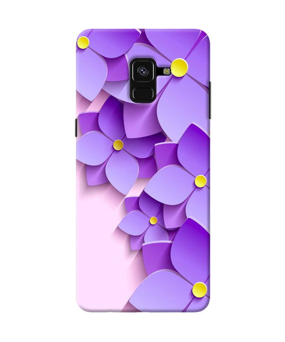 Violet Flower Craft Samsung A8 Plus Back Cover