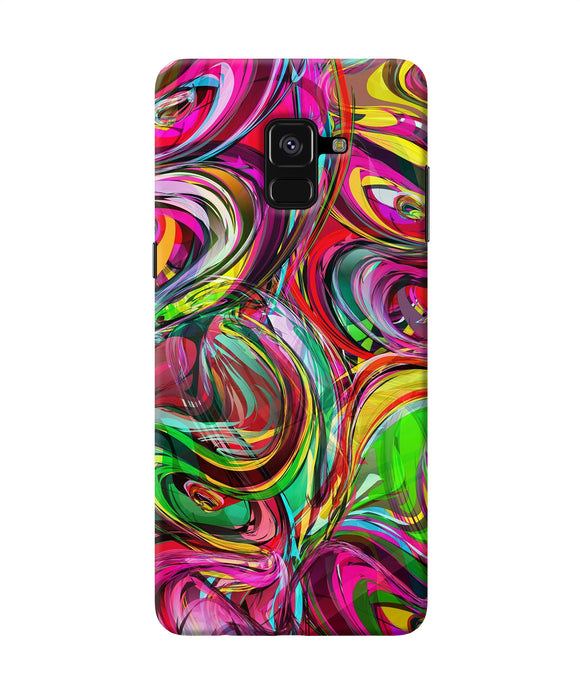 Abstract Colorful Ink Samsung A8 Plus Back Cover
