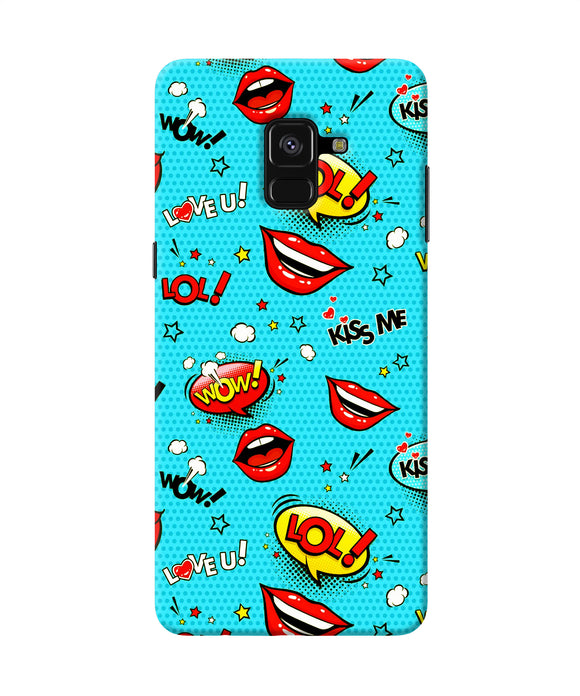 Lol Lips Print Samsung A8 Plus Back Cover