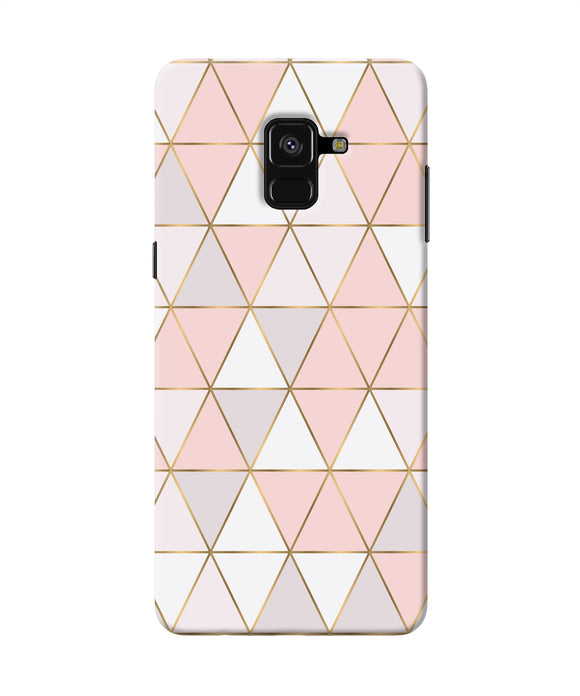 Abstract Pink Triangle Pattern Samsung A8 Plus Back Cover