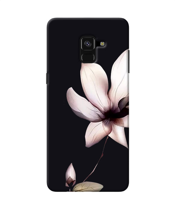 Flower White Samsung A8 Plus Back Cover