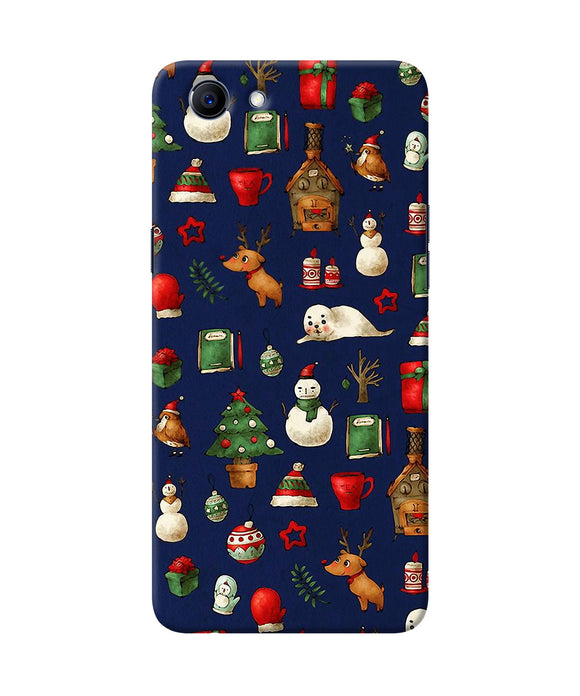 Canvas Christmas Print Realme 1 Back Cover