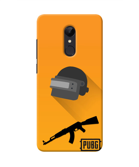 PUBG Helmet and Gun Redmi 5 Real 4D Back Cover