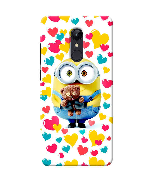 Minion Teddy Hearts Redmi 5 Back Cover