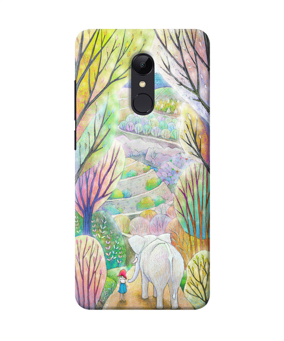 Natual Elephant Girl Redmi 5 Back Cover