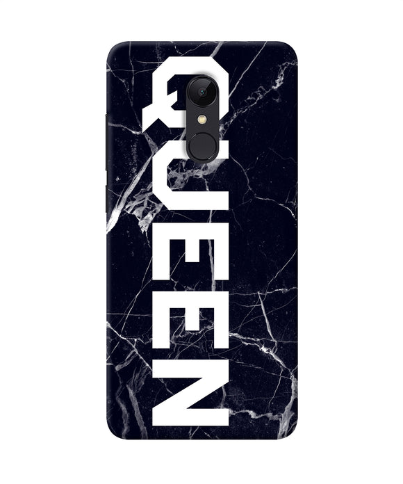 Queen Marble Text Redmi 5 Back Cover