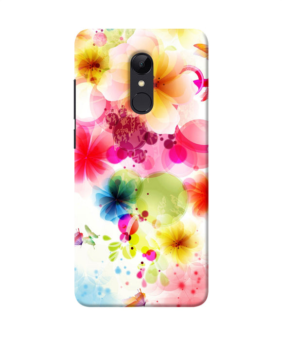 Flowers Print Redmi 5 Back Cover