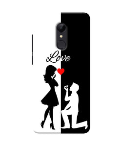 Love Propose Black And White Redmi 5 Back Cover