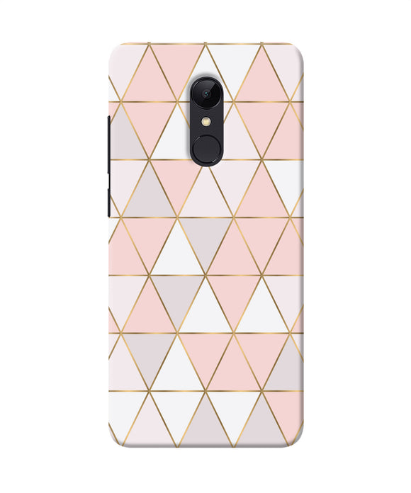 Abstract Pink Triangle Pattern Redmi 5 Back Cover