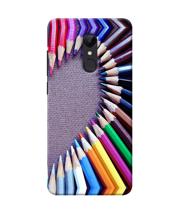 Color Pencil Half Heart Redmi 5 Back Cover