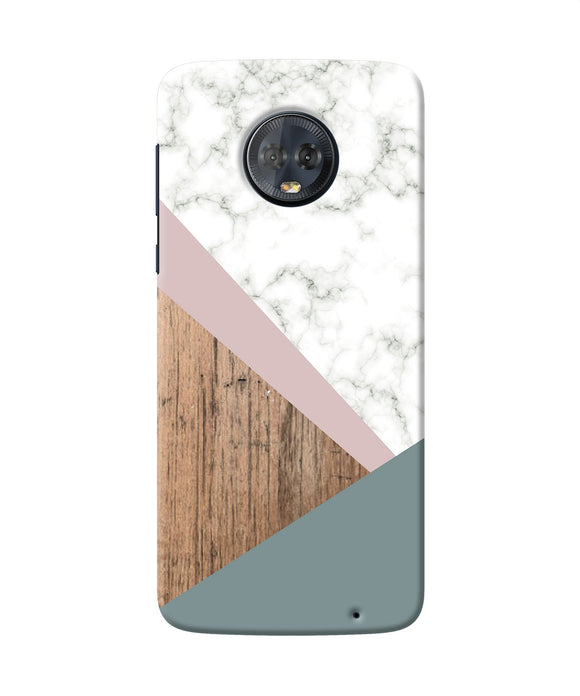 Marble Wood Abstract Moto G6 Back Cover