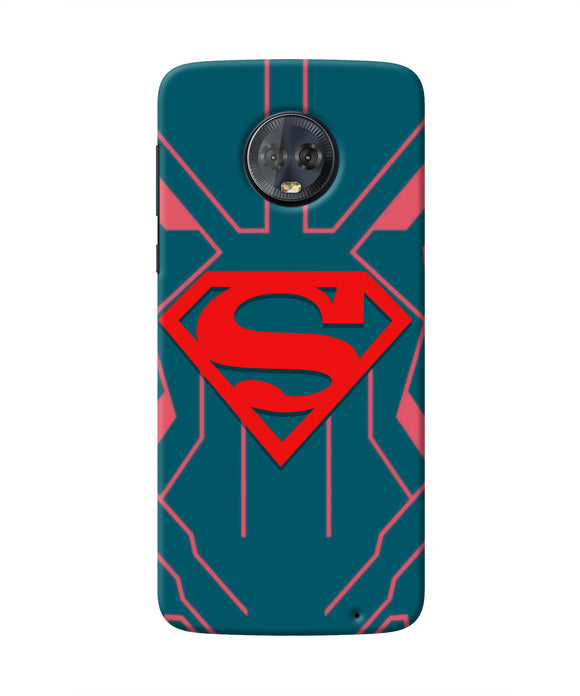 Superman Techno Moto G6 Real 4D Back Cover
