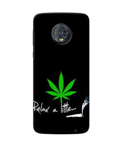 Weed Relax Quote Moto G6 Real 4D Back Cover