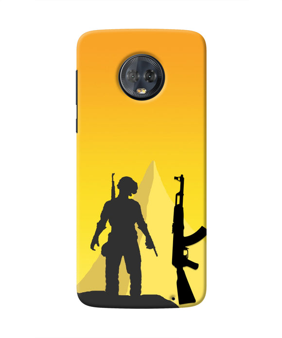 PUBG Silhouette Moto G6 Real 4D Back Cover