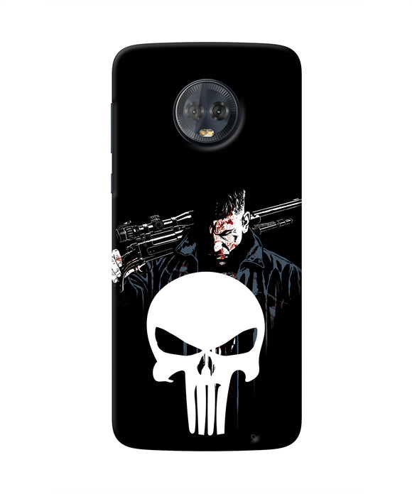 Punisher Character Moto G6 Real 4D Back Cover