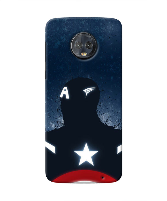 Captain america Shield Moto G6 Real 4D Back Cover