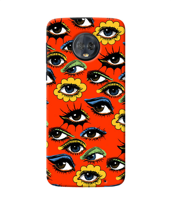 Abstract Eyes Pattern Moto G6 Back Cover