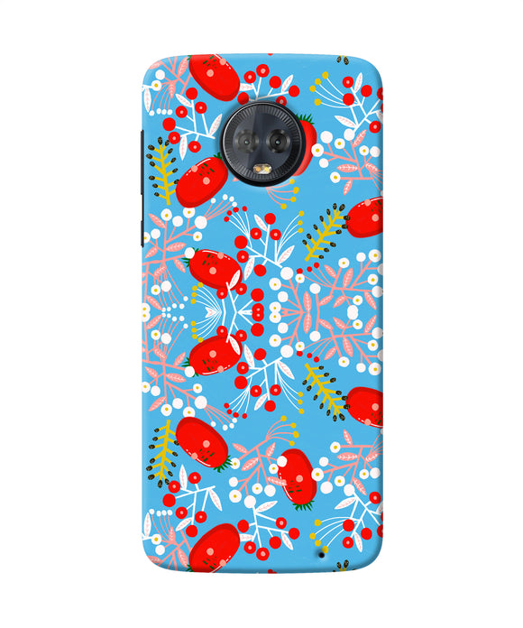 Small Red Animation Pattern Moto G6 Back Cover