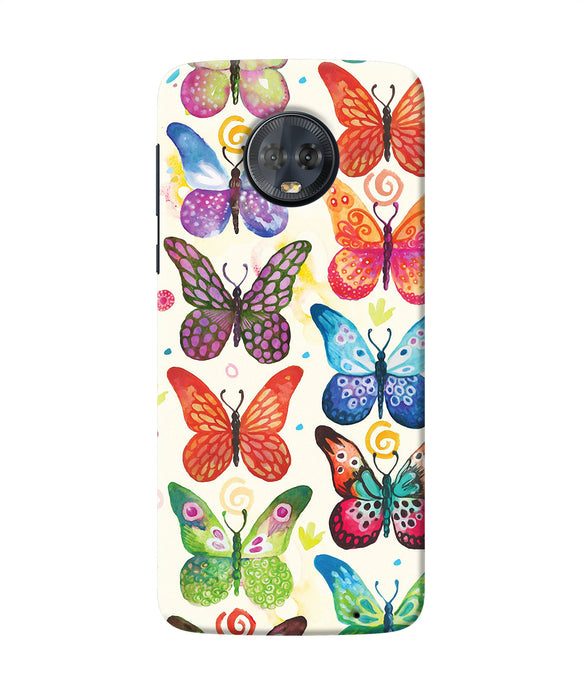 Abstract Butterfly Print Moto G6 Back Cover