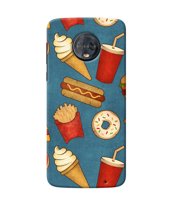 Abstract Food Print Moto G6 Back Cover