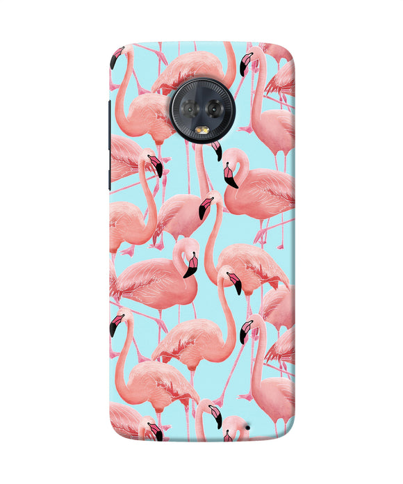 Abstract Sheer Bird Print Moto G6 Back Cover