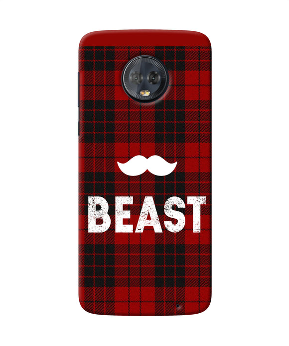 Beast Red Square Moto G6 Back Cover