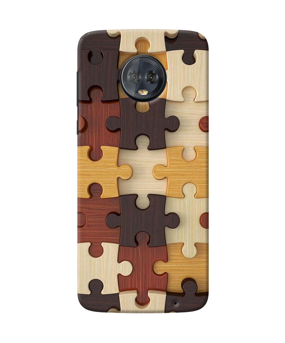 Wooden Puzzle Moto G6 Back Cover