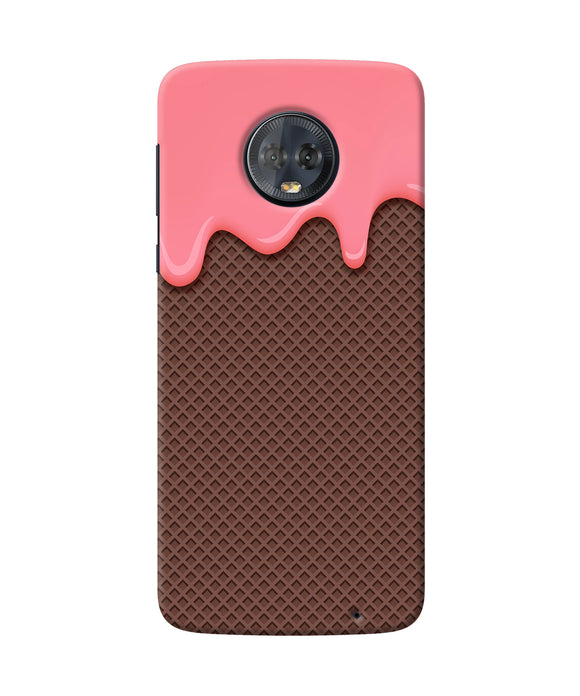 Waffle Cream Biscuit Moto G6 Back Cover