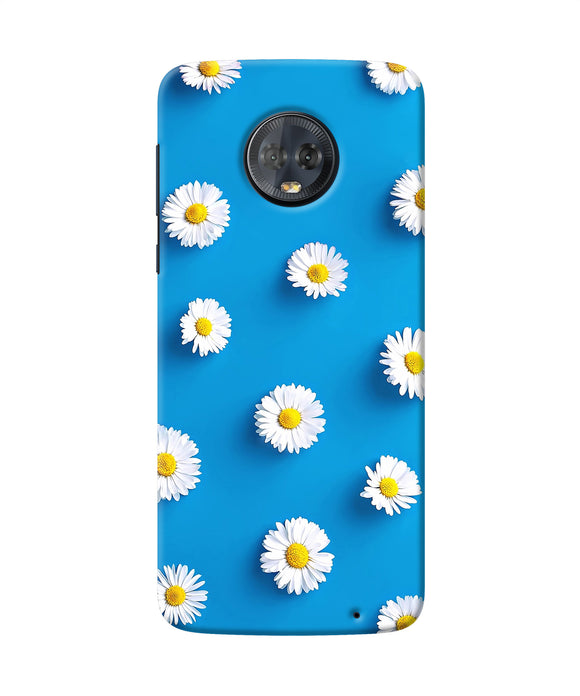 White Flowers Moto G6 Back Cover