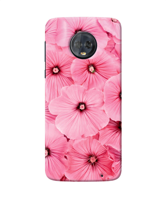 Pink Flowers Moto G6 Back Cover