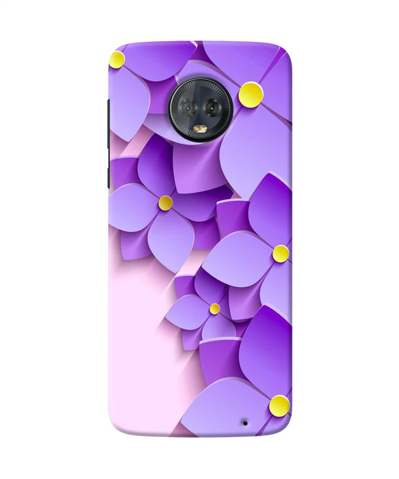 Violet Flower Craft Moto G6 Back Cover