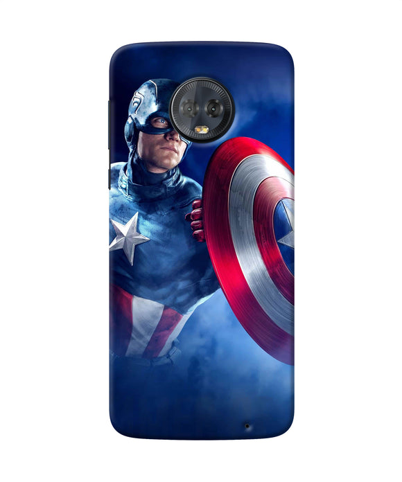 Captain America On Sky Moto G6 Back Cover