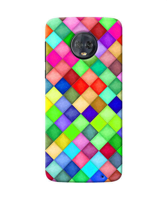 Abstract Colorful Squares Moto G6 Back Cover