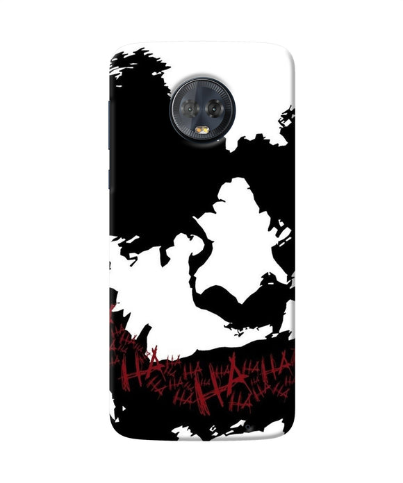 Black And White Joker Rugh Sketch Moto G6 Back Cover