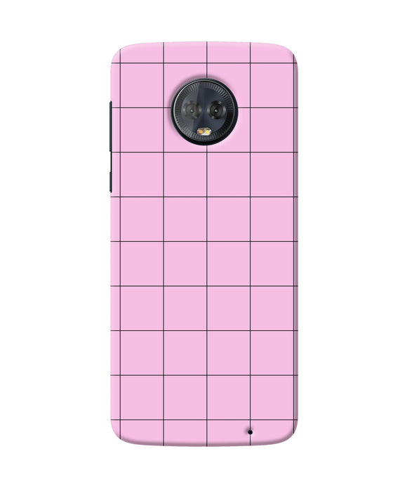 Pink Square Print Moto G6 Back Cover