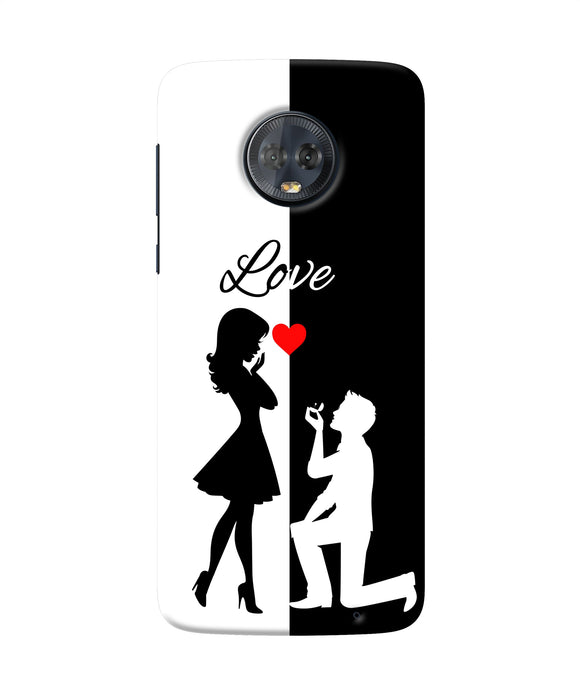 Love Propose Black And White Moto G6 Back Cover