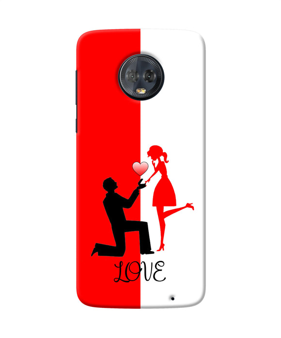 Love Propose Red And White Moto G6 Back Cover