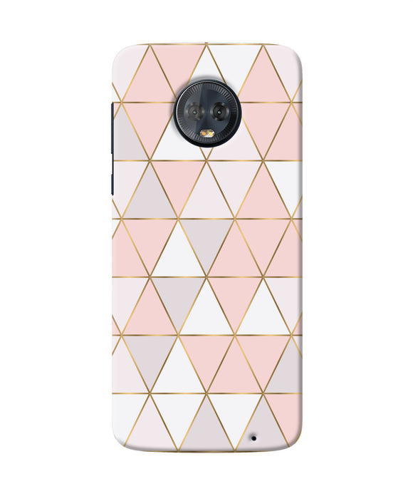 Abstract Pink Triangle Pattern Moto G6 Back Cover