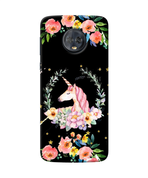 Unicorn Flower Moto G6 Back Cover