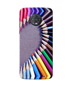 Color Pencil Half Heart Moto G6 Back Cover