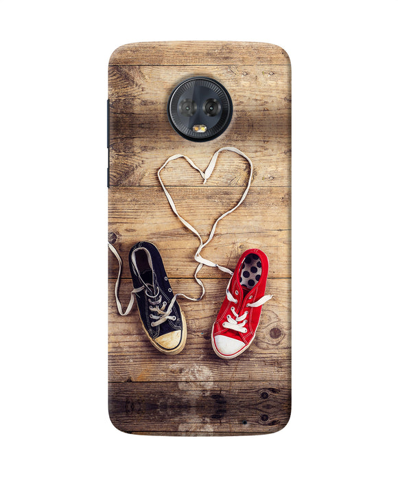 Shoelace Heart Moto G6 Back Cover