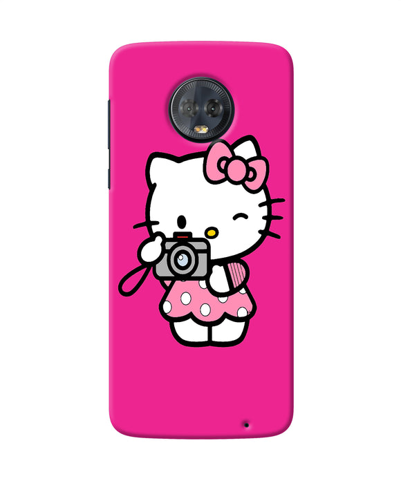 Hello Kitty Cam Pink Moto G6 Back Cover