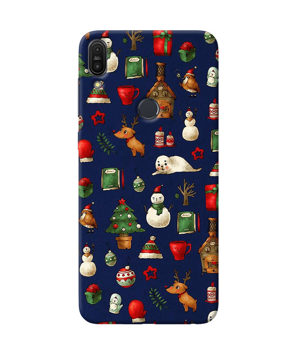 Canvas Christmas Print Asus Zenfone Max Pro M1 Back Cover