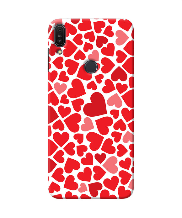 Red Heart Canvas Print Asus Zenfone Max Pro M1 Back Cover
