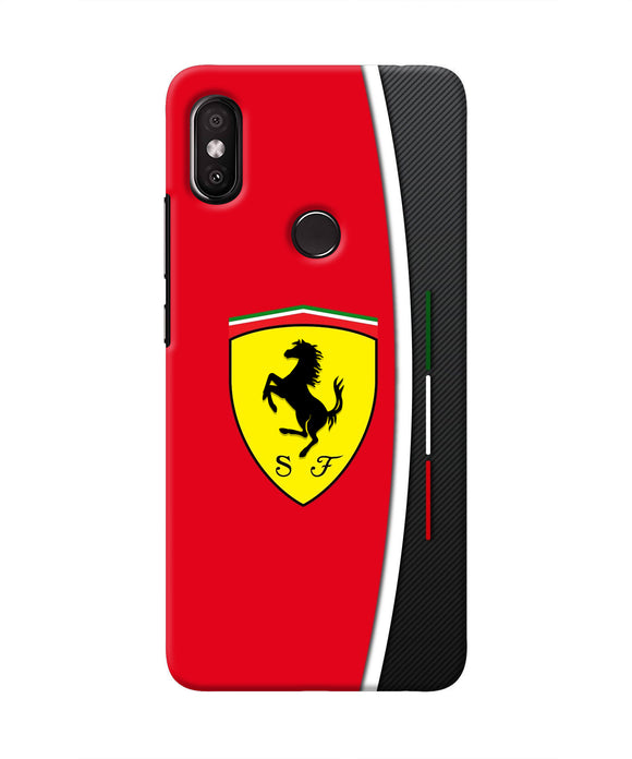Ferrari Abstract Maroon Redmi Y2 Real 4D Back Cover