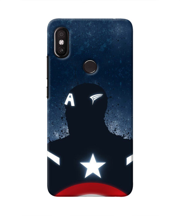 Captain america Shield Redmi Y2 Real 4D Back Cover