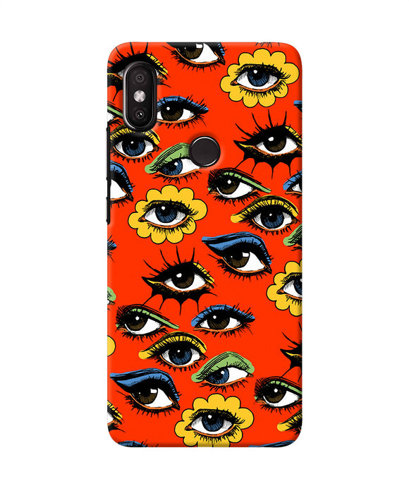 Abstract Eyes Pattern Redmi Y2 Back Cover